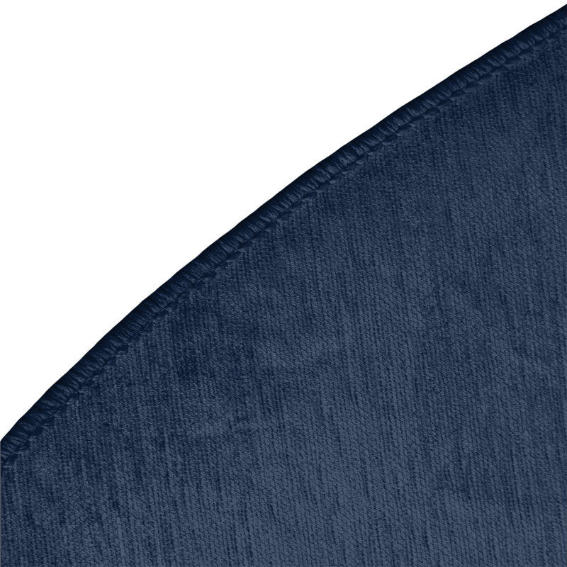 Tapis bleu/jaune/rouge rayé, Rond 5 pi