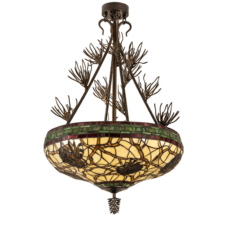 Luminaire suspendu 4 lumières pinecone 24 "