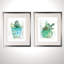 « summer cactus », ensemble de 2 reproductions encadrées-28785983