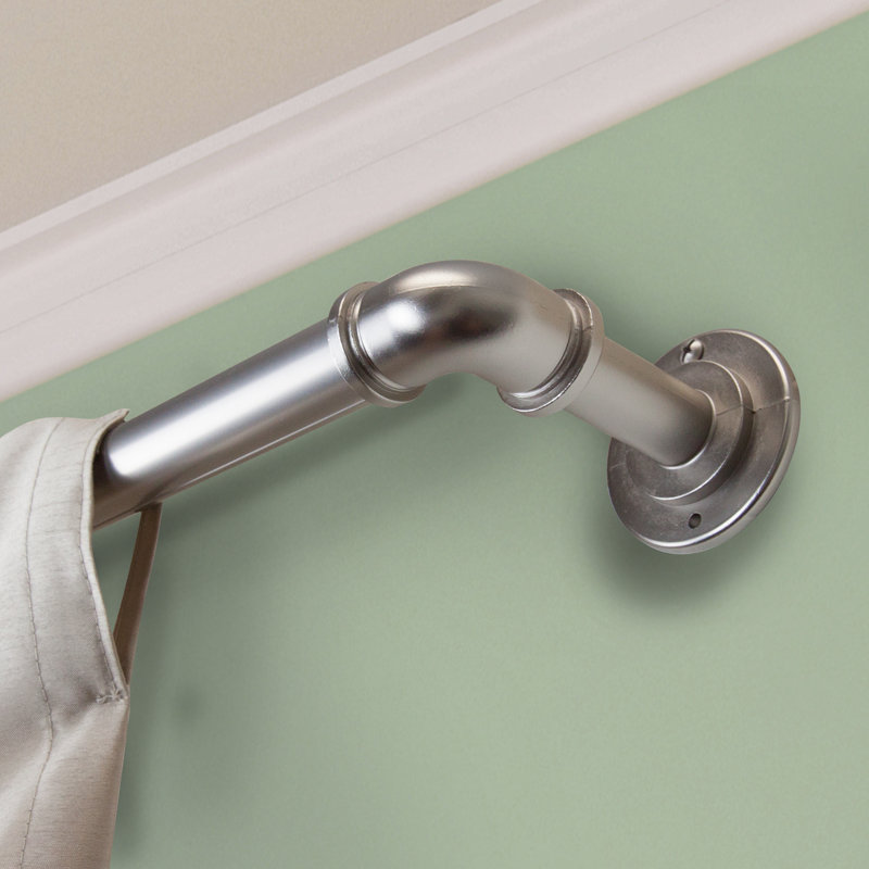 Tringle à rideaux simple Neasa, Nickel satiné, 120" - 170"