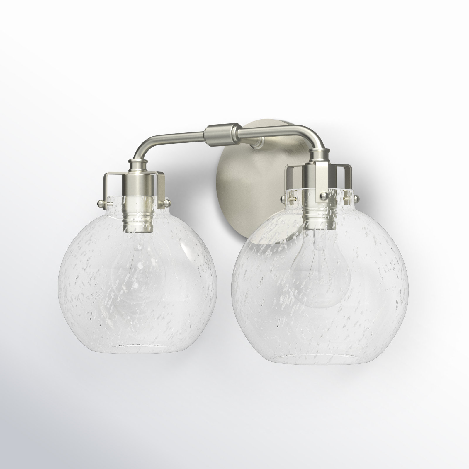 Byrne 2 Light Dimmable Vanity Light, Satin Nickel