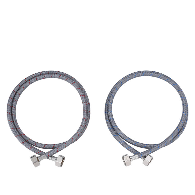 1/2 po Compression X 1/2 po Compression X 36 po Conduite d'alimentation en nylon tressé en acier inoxydable (paquet de 2)