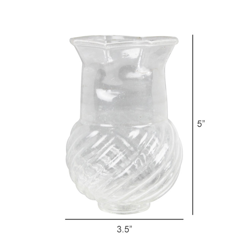 Seeded Glass Vase - Sphere With Neck