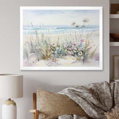 Fleurs sauvages sur la plage - Art mural fleurs sauvages