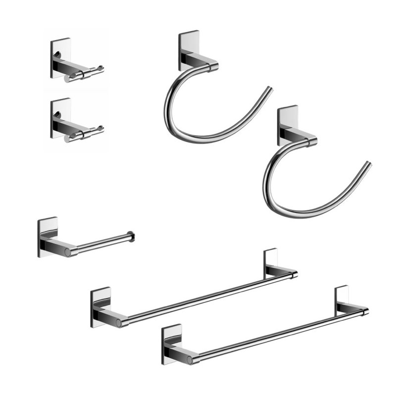 Ensemble de quincaillerie de salle de bain 7 pièces Dowsing, Chrome