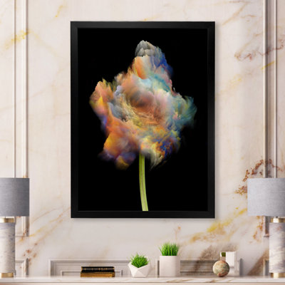 Blooming Multicolor Fractal Flower III - Modern Canvas Wall Decor