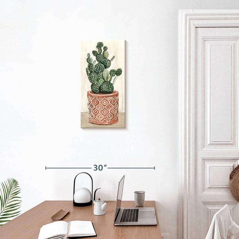 Cactus en pot I, H 24 po x l 12 po