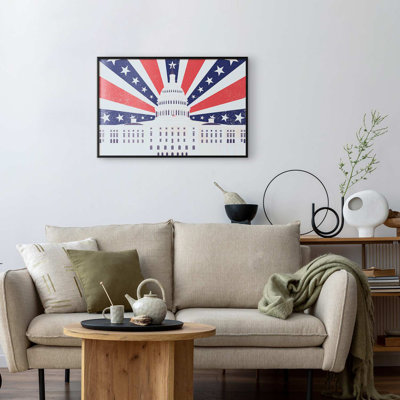 Framed Poster - Minimalist depiction of the Capitol