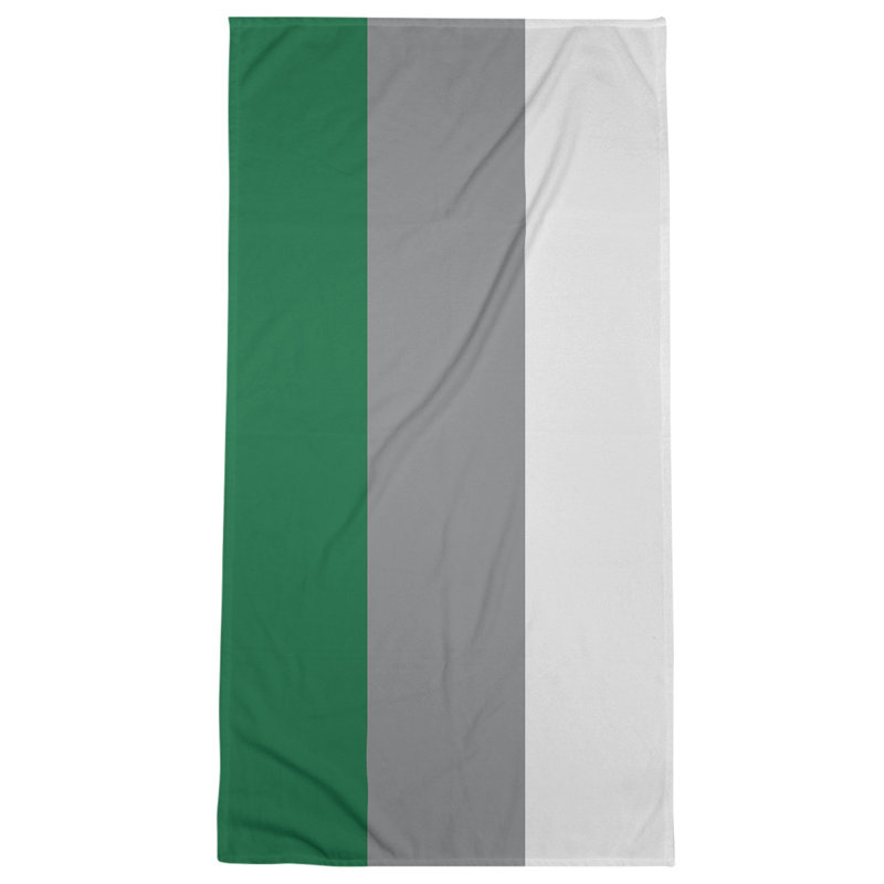 Bath Towel, Green/Smoke Gray
