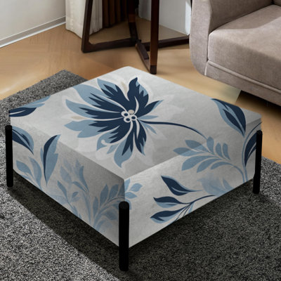 Serene Monotones - Grand repose-pieds carré floral