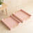 Set Of 2 Faux Shagreen Leather Serving Trays With Gold Metal Handles, Modern Rectangular Decorative Ottoman And Coffee Table Trays For Home Decor, Kitchen, And Organizing-2092639238