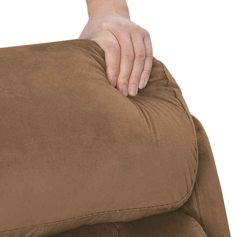 Fauteuil inclinable électrique, Velours brun