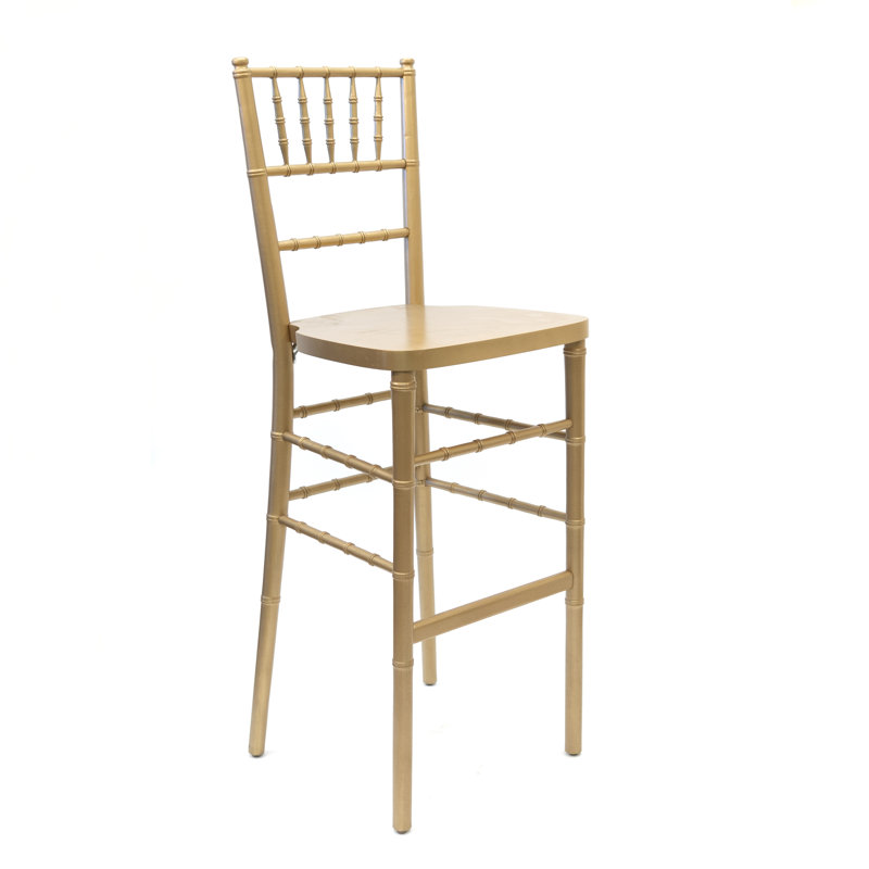Cliffland Counter Stool with Solid Wood Frame, Gold