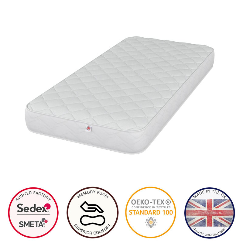 Kids Memory Foam Healthy Start Mattress with OEKO-TEX fabric, Small Double (4')