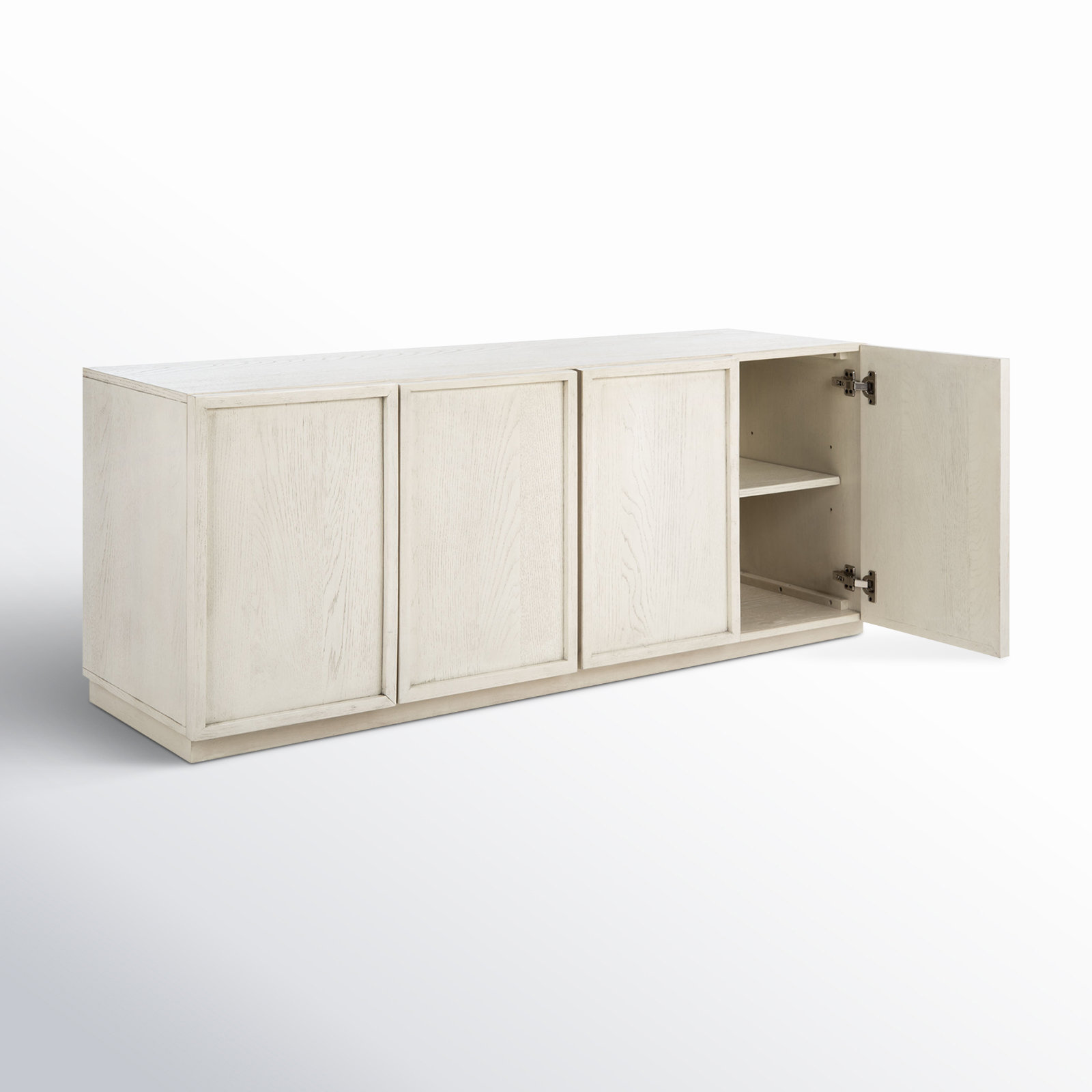 Hudson 58" TV Stand, White Wash