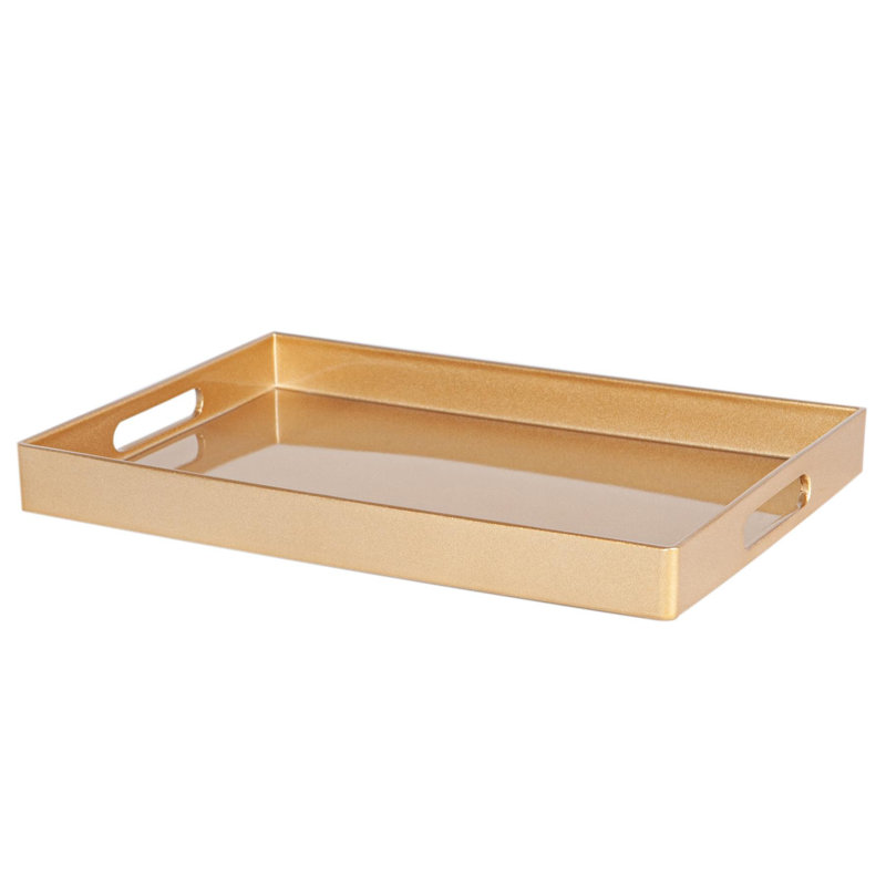 Argon Tableware - Rectangular Melamine Serving Tray, Gold