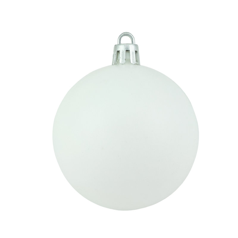 Boule de Noël mat incassable, Blanc d'hiver