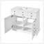 Ensemble de meuble-lavabo moderne 36 po avec lavabo en céramique, meuble de rangement en bois massif, ensemble de meuble-lavabo autoportant avec 2 tiroirs et portes à fermeture douce, blanc