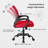 Adjustable Office Chair with 360°Rotation, Height and Tilt Control,Red-600872381