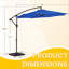 Parasol en porte-à-faux rond avec contrepoids 120 po Beeram-650216888
