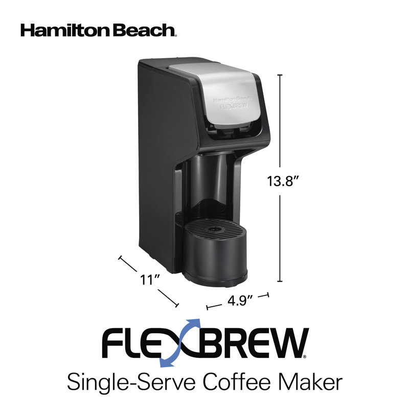 FlexBrew Black and Silver Single-Serve Coffee Maker