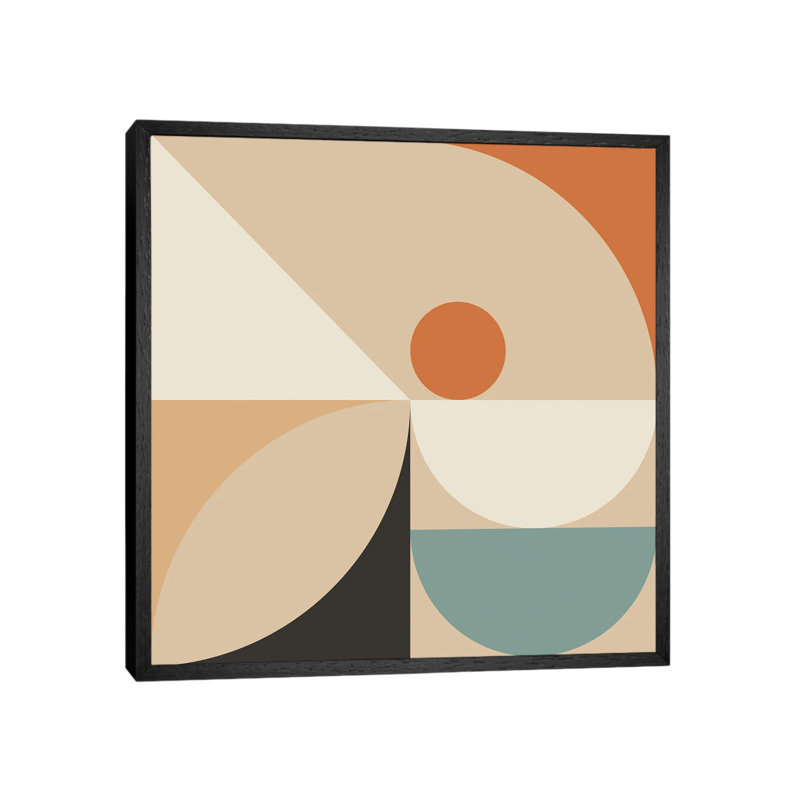 Mid Century VIIIB - Print on Canvas, Black Framed, 93.98 cm H x 93.98 cm W