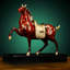 Sculpture de cheval complexe en laiton - Élégante pièce de décor oriental