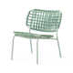 Yo Outdoor Lounge Chair with Woven Seat and Metal Frame