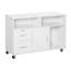 Bureau d'imprimante avec bureau à roulettes, roulettes verrouillables