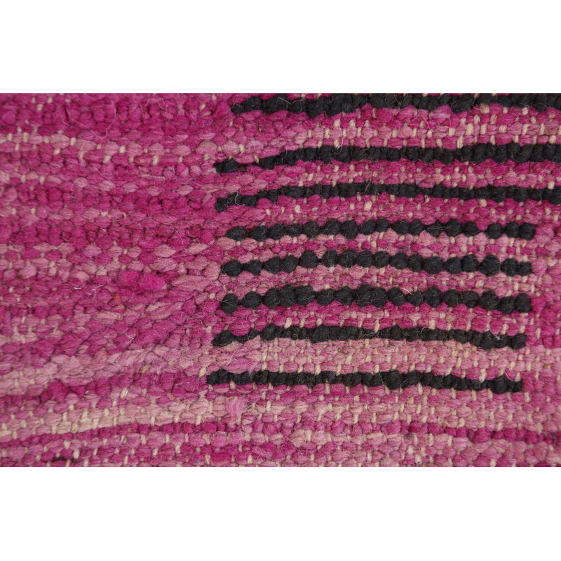 Tapis décoratif en laine de conception unique 5 pi x 8 pi 1 po noué à la main 1980s