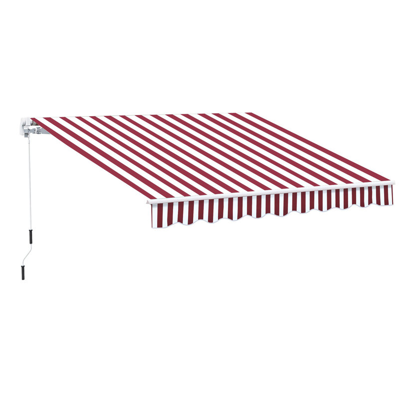 Auvent rétractable 8 ', H 59 po x l 116,2 po x P 96,5 po, Vin rouge rayé