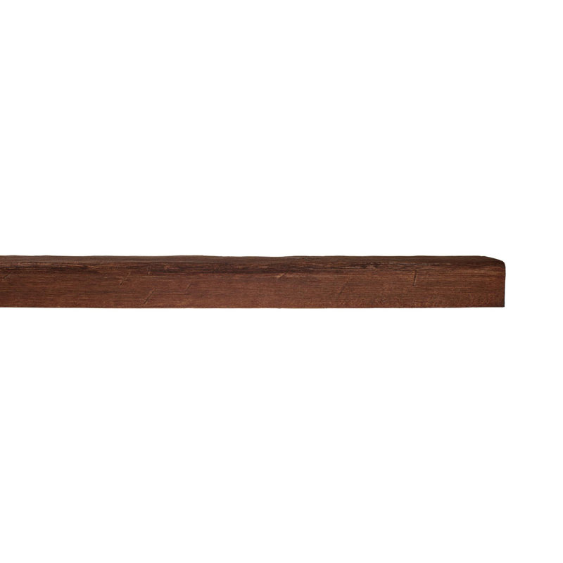 Poutre rétro en simili bois de polyuréthane, H 4 3/4 po x l 4 3/4 po x P 186 po, Noyer