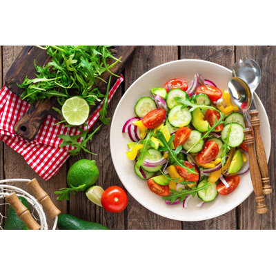 Vegetable Salad by YelenaYemchuk - Wrapped Canvas Print