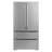 Cosmo 4 Piece Kitchen Appliance Package with French Door Refrigerator 30'' Gas Freestanding Built-In Island Range Hood