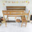Lit mezzanine simple tapissier avec bureau