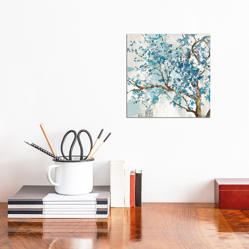 Indigo Oak by Allison Pearce - Wrapped Canvas Painting, 30.48 cm H x 30.48 cm W