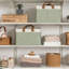 Bacs de rangement en tissu avec poignées, bacs pliables pour tablettes, placard, dortoir-1011834441-1037101985