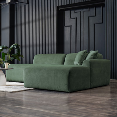 Canapé modulaire en velours côtelé 2 pièces Manford