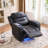  Hjalti 35.46" Dual Motor Power Recliner Chair Technical Fabric Massage and Heat Recliner with LED light and Refrigerated Cups Holder-1009183986