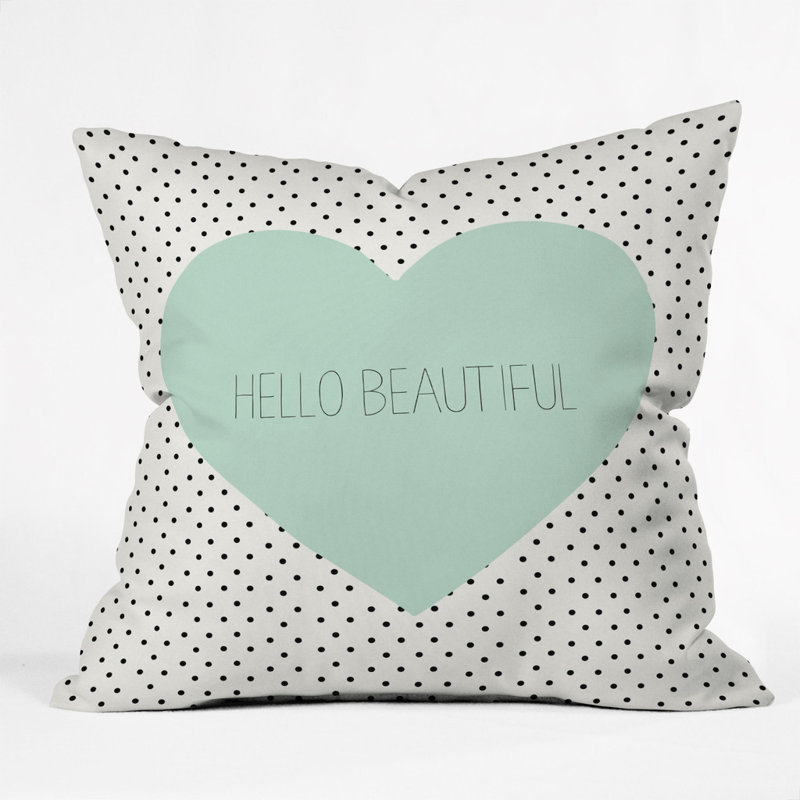Coussin Hello Hello, 18 po x 18 po