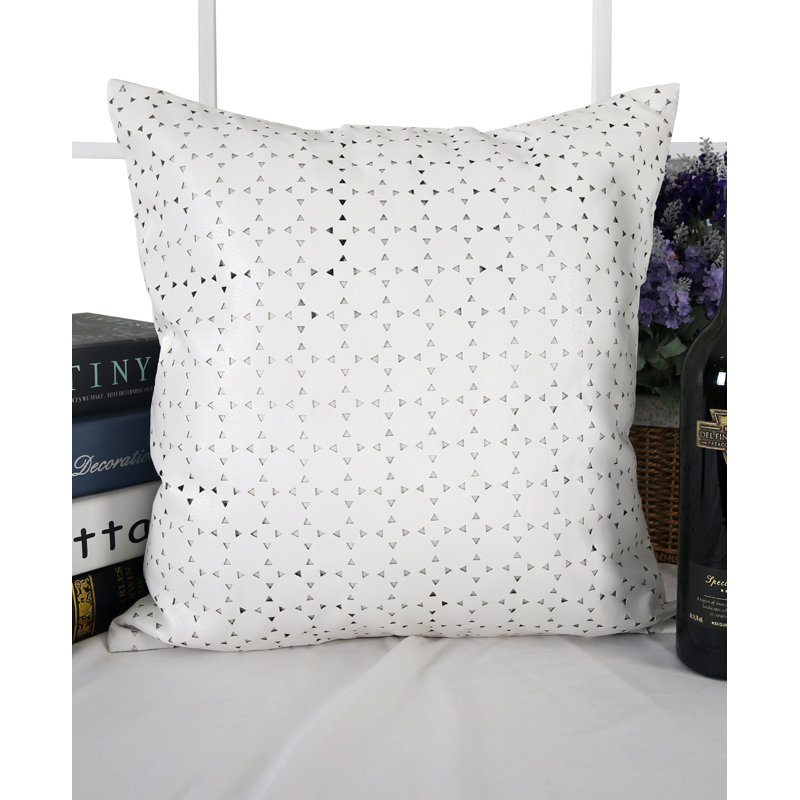 Tilbrook Geometric Reversible Pillow Cover, White