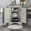 Armoire de salle de bain triangulaire avec tablettes réglables - capacité attrayante de 30 lb