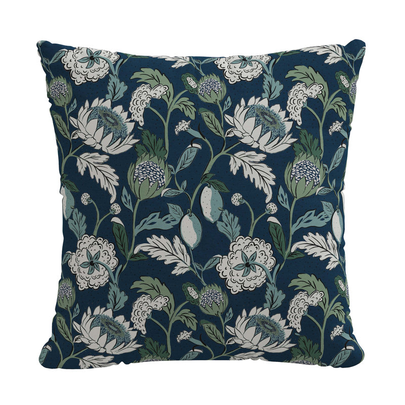 Housse de coussin en coton Arkins, 20 po x 20 po, Housse de coussin seulement - sans insert, Marine