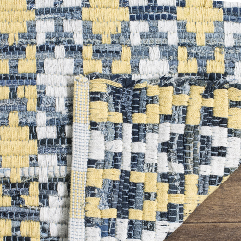 Tapis en coton tissé à la main Aitken, Carré 6 pi