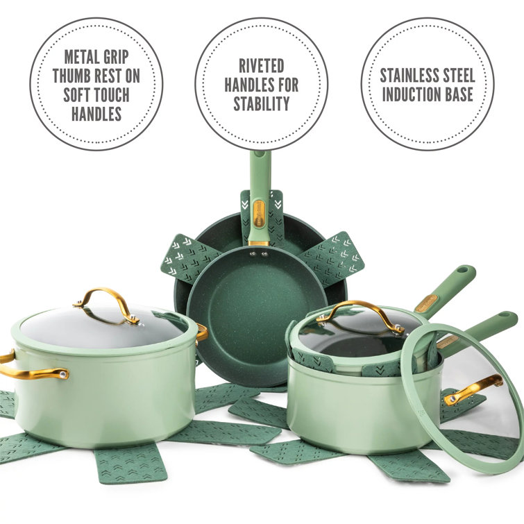 c&g outdoors 12 - Piece Non-Stick Ceramic Cookware Set