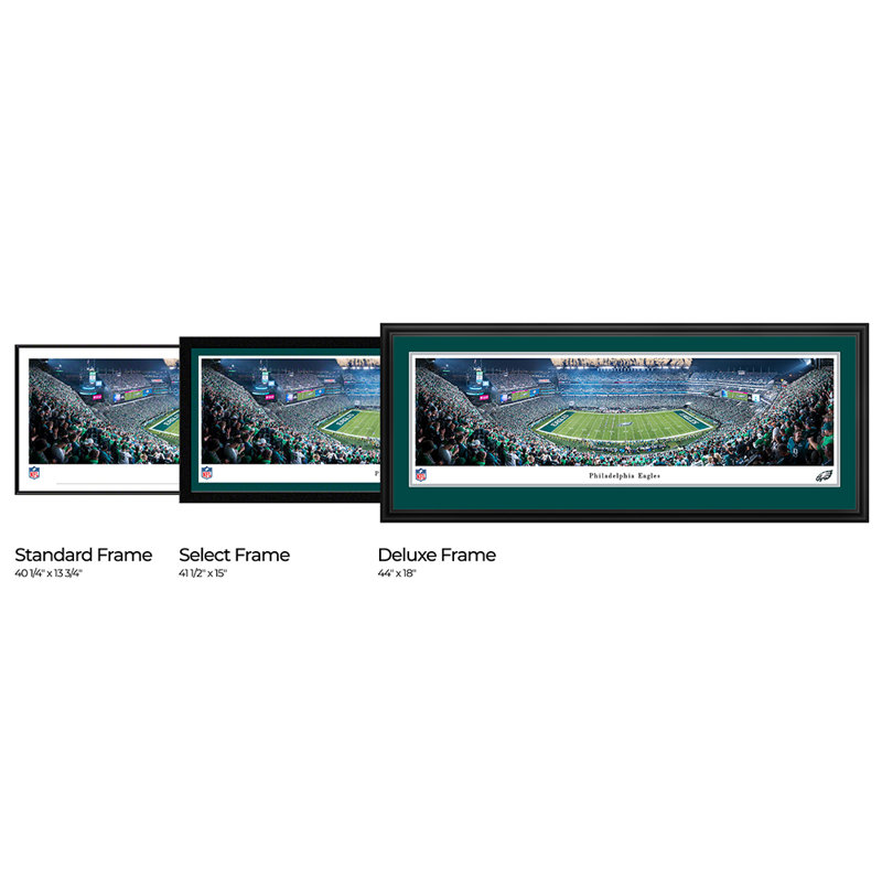 Philadelphia Eagles, Night Game - Select Frame, No Mat, Paper, 13.5" H x 40" W x 0.1" D