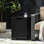 Porte-réservoir d'extérieur en métal noir mat, table d'appoint au look moderne et minimaliste, utilitaire multifonctionnel, fer thermolaqué, largeur de 15,55 po, profondeur, hauteur de 21,74 po, conception, utilisation, structure en fer