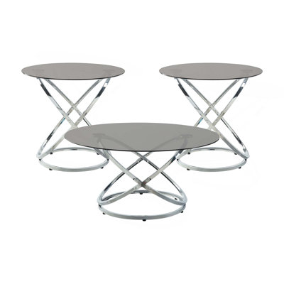 Ensemble de tables d'appoint 3 pièces Modern Luxury