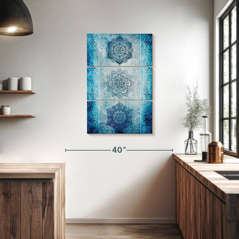 Symboles de Kuche floral bleu Kerner, H 38 po x l 24 po