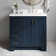 Freitas 36'' Solid Wood Single Bathroom Vanity with 1.5'' Carrara Quartz Top, Right Offset Rectangular Sink